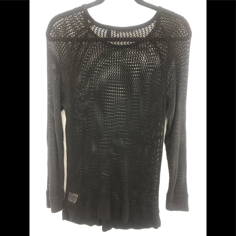 525 America Black Mesh Sweater sz XL - Picture 4 of 7